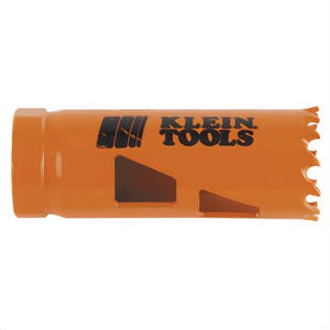 Klein® 31914 Hole Saw, 7/8 in dia, Bi-Metal Cutting Edge, Steel Body, Use Arbor: Klein® 31905