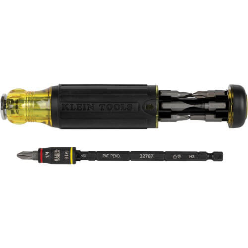 Klein® 32304 Impact Screwdriver, Slotted/Phillips®/Square/Torx® Point, 9.73 in OAL, Plastic Handle