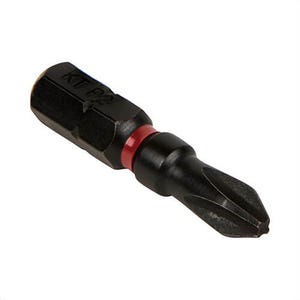Klein® 32798 Pro Impact Impact Ready Power Bit, #2 Phillips® Point, 1-1/4 in OAL, 1/4 in, S2 Steel