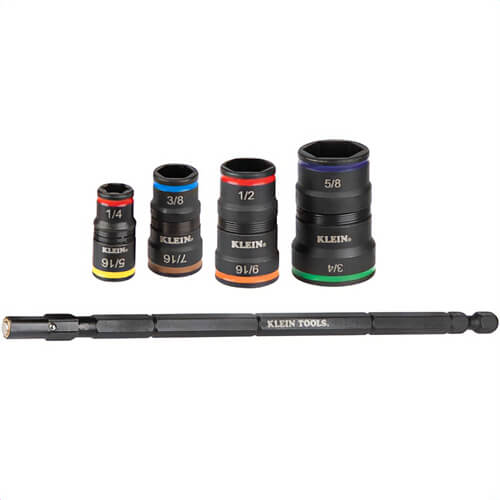 Klein® 32934 Impact Rated Flip Socket Set 9-in-1, Steel Alloy