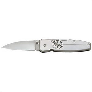 Klein® 44000 1-Blade Compact Lightweight Pocket Knife, AUS8 Stainless Steel Drop Point Blade, 2-1/4 in L Blade, Lock Back Opening