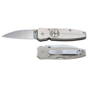 Klein® 44001 1-Blade Compact Lightweight Pocket Knife, AUS8 Stainless Steel Drop Point Blade, 2-1/2 in L Blade, Lock Back Opening, Yes