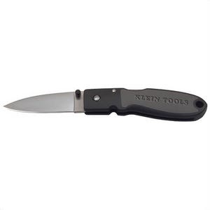 Klein® 44003 1-Blade Compact Lightweight Pocket Knife, AUS8 Stainless Steel Drop Point Blade, 2-3/4 in L Blade, Lock Back Opening