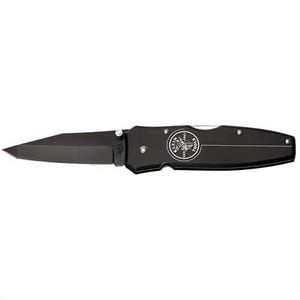 Klein® 44052BLK 1-Blade Pocket Knife, Stainless Steel Tanto Blade, 2.563 in L Blade, Lock Back Opening