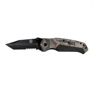 Klein® Realtree Xtra™ 44222 Camo Knife, 3-1/2 in Blade Length, Tanto Blade, 440A Stainless Steel Blade