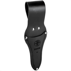 Klein® 5100M Scissor Holder, Medium Tunnel Loop, For use with: 22000, 22001, 22002, 22003, 23008 Scissor Snip/Shear, Leather, Black, 2 in L x 1 in W x 8 in H