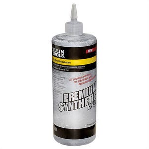 Klein® 51028 Synthetic Lubricant, Premium, Squeeze Bottle Container, 1 qt Container, 2.3 lb Net Weight, Gel Form, Clear, Odorless