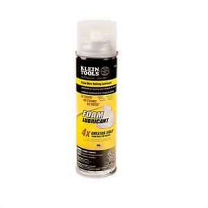 Klein® 51100 Wire Pulling Foam Lubricant, Aerosol, 19 oz, 19 oz Net Weight, Foam, White, 120°F, 1 Specific Gravity, -100°F Flash