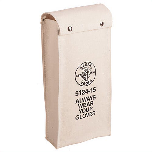 Klein® 5124-15 Glove Bag, No. 10 Canvas, 4 in Top and Bottom Depth, 15 in