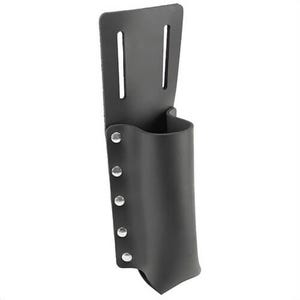 Klein® 5129 Flashlight Holder, Slotted, For: Standard Two-Cell Flashlights, 1 pocket, Leather, Black, 3 in W x 9-1/2 in D