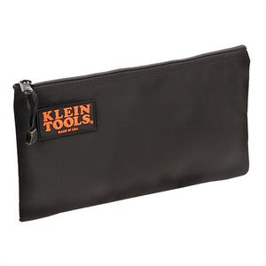 Klein® 5139B Cordura® Zipper Bag, 12-1/2 in L x 4-1/4 in W x 7 in H Outside, Cordura® Ballistic Nylon, Black, 1 Compartment