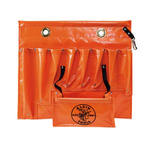 Klein® 51828 Aerial Apron, S, 8 Pockets, Vinyl, Orange