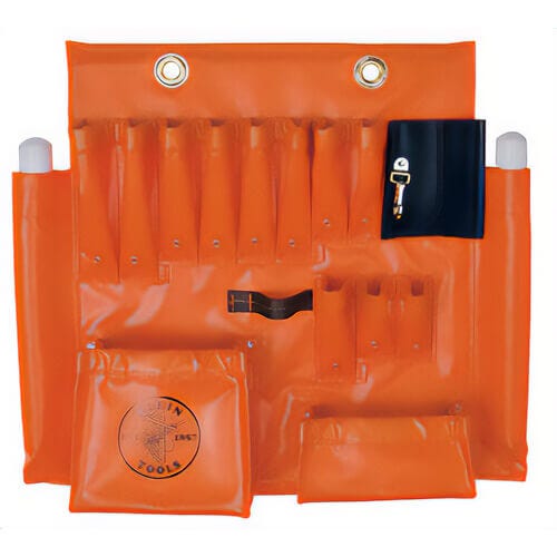 Klein® 51829 Aerial Apron, 18 Pockets, Vinyl, Orange