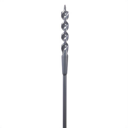 Klein® 53716 Flexible Long Auger Bit with Screw Point, 3/8 in dia, 54 in OAL, Screw Point, Oxide Coated