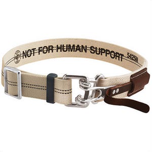 Klein® 5425XL Blend Tool Belt, XL, 2 in Belt Width, 38 to 58 in Waist, 2 in OAW, Cotton/Polyester, Beige
