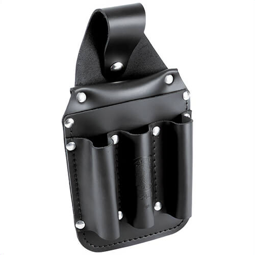 Klein® 5481 Tool Pouch, Back Pocket, Leather, Black, 10 in H x 5-3/4 in W x 2-1/2 in D