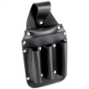 Klein® 5481 Tool Pouch, Back Pocket, Leather, Black, 10 in H x 5-3/4 in W x 2-1/2 in D