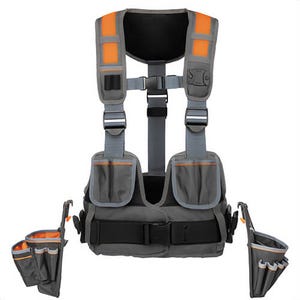Klein® 55829MB MODbox™ Tool Vest Combo, 1680D, Gray