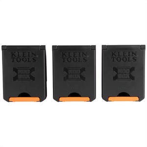 Klein® 55838MB MODbox™ Accessory Tool Belt Pouch Clips, Plastic, 3 pk