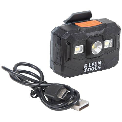 Klein® 56062 Rechargeable Headlamp and Worklight, LED Bulb, ABS Housing, 300 Lumens Lumens
