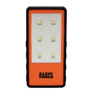 Klein® 56221 Clip Light, Magnetized, LED Bulb, 150 Lumens, 6 hr Average Life, AAA Battery, 3 Batteries, Rubber Housing