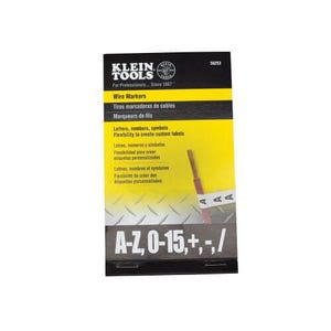 Klein® 56253 10-Page Strong Tack Adhesive Wire Marker Book, 5-1/2 in L x 3-21/64 in W, Black Print on White, Cloth