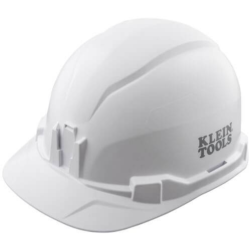 Klein® 60100 Type 1 Cap Style Non-Vented Hard Hat, 6-1/2 Fits Mini Hat, 8 Fits Max Hat, ANSI Electrical Class: E, ANSI Impact Rating: ANSI Z89.1-2014