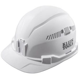 Klein® 60105 Type 1 Cap Style Vented Hard Hat, 6-1/2 Fits Mini Hat, 8 Fits Max Hat, ANSI Electrical Class: C, ANSI Impact Rating: ANSI Z89.1-2014