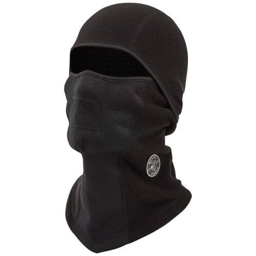 Klein® Tradesman Pro™ 60132 Wind Proof Hinged Balaclava, Universal, Black, 91% Polyester, 5% Thermoplastic Polyurethane, 4% Spandex