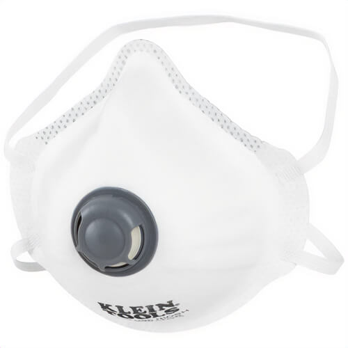 Klein® 6044010 N95 Particulate Disposable Respirator, Polyester Fabric, Elastic, Foam, 10 pk