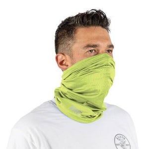Klein® 60465 Neck and Face Cooling Band, Universal, Hi-Viz Yellow, Polyester/Spandex
