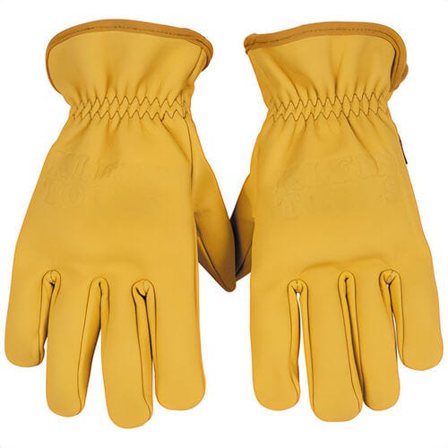 Klein® 60604 Cowhide Leather Gloves, Spandex, 0.63 in thick, Large