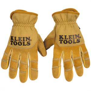 Klein® 60609 Leather All Purpose Gloves, Spandex, 0.63 in thick, X-Large