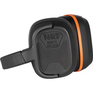Klein® 60613 Behind-the-Head Earmuffs, Gray/Orange