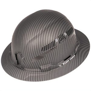 Klein® 60626 Hard Hat, Premium Karbn™ Pattern, Vented Full Brim, Class C
