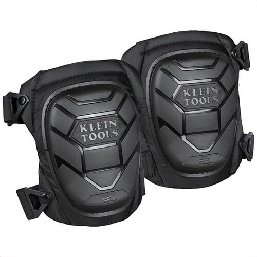 Klein® 60895 Semi-Round Stabilizer Knee Pad, Adjustable, Nylon and Elastic, Unisex, Black