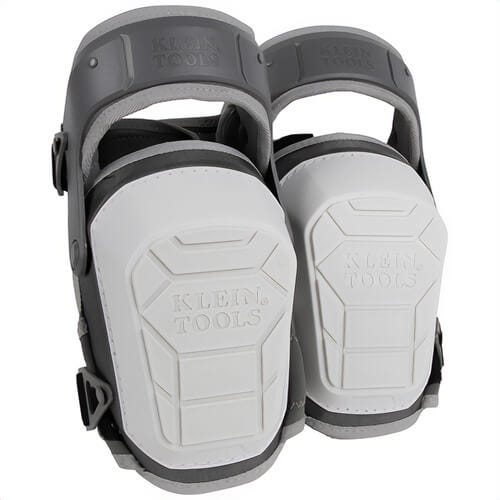 Klein® 60897 Non-Marring Heavy Duty Stabilizer Knee Pad, Adjustable, Polyester, Unisex, Gray/White