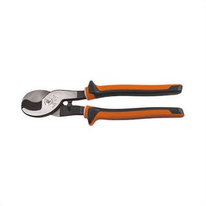 Klein® 63050-EINS High Leverage Electrician's Cable Cutter, 4/0 AWG, 2/0 AWG, 24 AWG Cable/Wire, 9-5/8 in OAL, Shear Cut, Steel Jaw, ASTM F1505