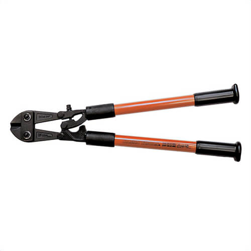 Klein® 63124 Bolt Cutter, Cutting Capacity: 7/16 in Soft/Medium Material, Forged Alloy Steel Cutting Edge, Center Cut Style, Forged Alloy Steel Jaw