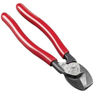 Klein® 63215 Compact High Leverage Cable Cutter, 6.6 in OAL, For Wire Thick 1/0, Steel Jaw