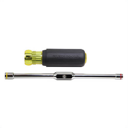 Klein® 65064 2-in-1 Heavy Duty Nut Driver, 1/4 in, 5/16 in, Hex Shank, Cushion Grip Handle