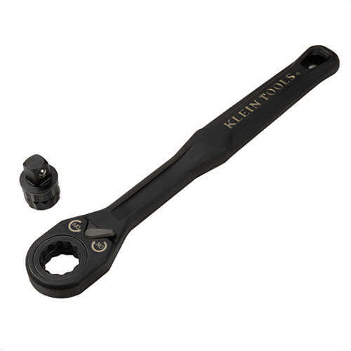 Klein® 65408ADP Knect™ Pass Through Ratchet and Drive Socket Adapter Set, Chrome-Moly, Chrome-Vanadium, 3/8 in