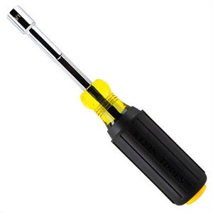 Klein® 654516 Color-Coded Hollow-Shaft Heavy-Duty Nut Driver, Alloy Steel, Yellow, 1.25 in Handle, 3.5 in Shaft, 5/16 in