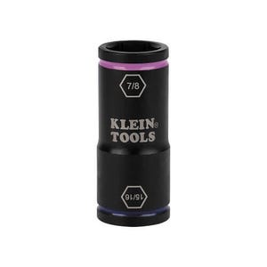 Klein® 66073 Flip Impact Socket, 4140 Steel, 6-Point, 15/16 x 7/8 in Socket, 3.25 L x 1.368 H x 1.368 W in
