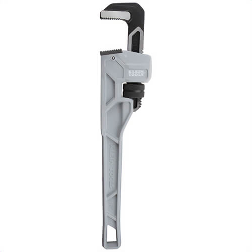 Klein® 68225 Adjustable Cast Aluminum Pipe Wrench, Gray, 2-1/2 in Jaw, 18 in