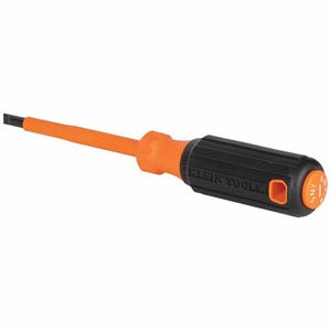 Klein® 6824INS Insulated Screwdriver, 1/4 in Cabinet Tip, 4 in Round Shank