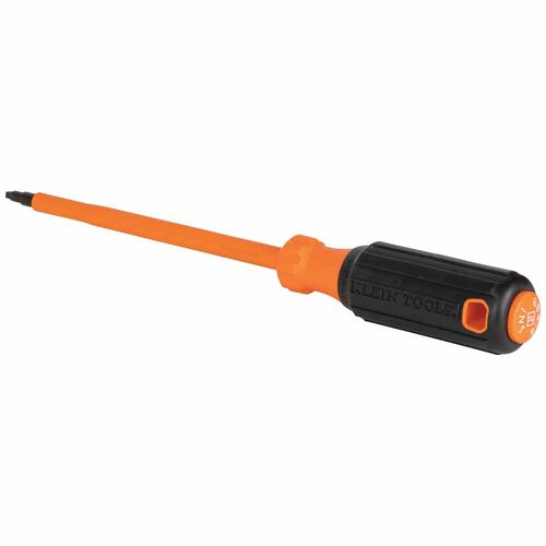 Klein® 6846INS Insulated Screwdriver, #2 Square Tip, 6 in Round Shank