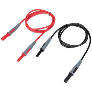Klein® 69359 Lead Adapters, Red and Black, 3 ft