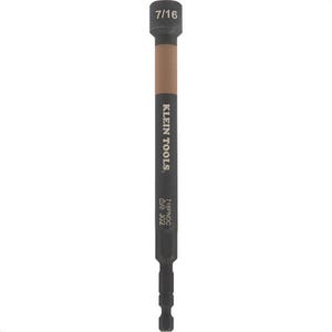 Klein® 716PNDC Magnetic Color-Coded Power Nut Setter, 7/16 in, Brown, Steel Alloy