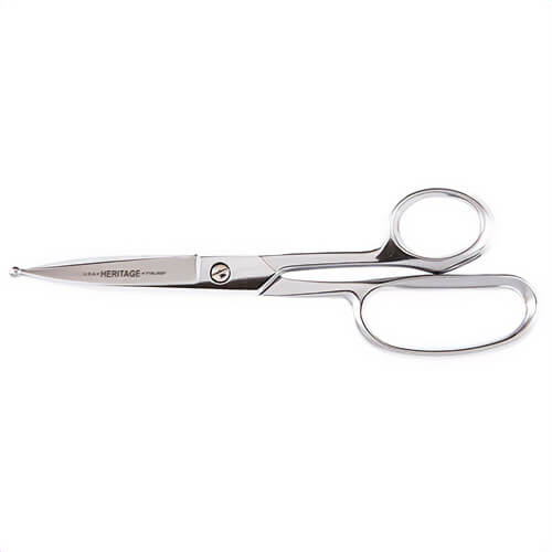 Klein® 718LRBP Heritage Cutlery™ Heavy Duty Utility Shear with Large Rings, 3 in L of Cut, 9-1/8 in OAL, Standard Tip, Right Hand